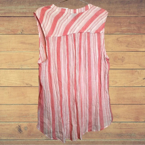 Torrid Pink Striped Harper Gauze Pullover Tunic Tank size 3 (3X) - Picture 2 of 6